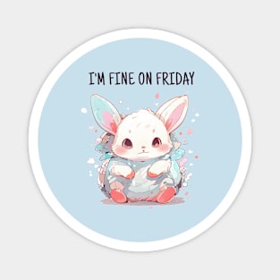 Fine friday rabbit Magnet